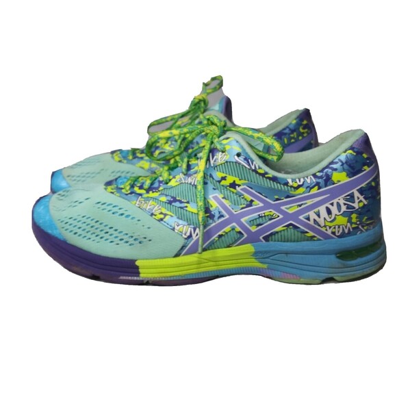Asics Gel Noosa Tri 10 Shoes Women's Size 11 Sneaker Purple Blue Turquoise - Picture 3 of 6